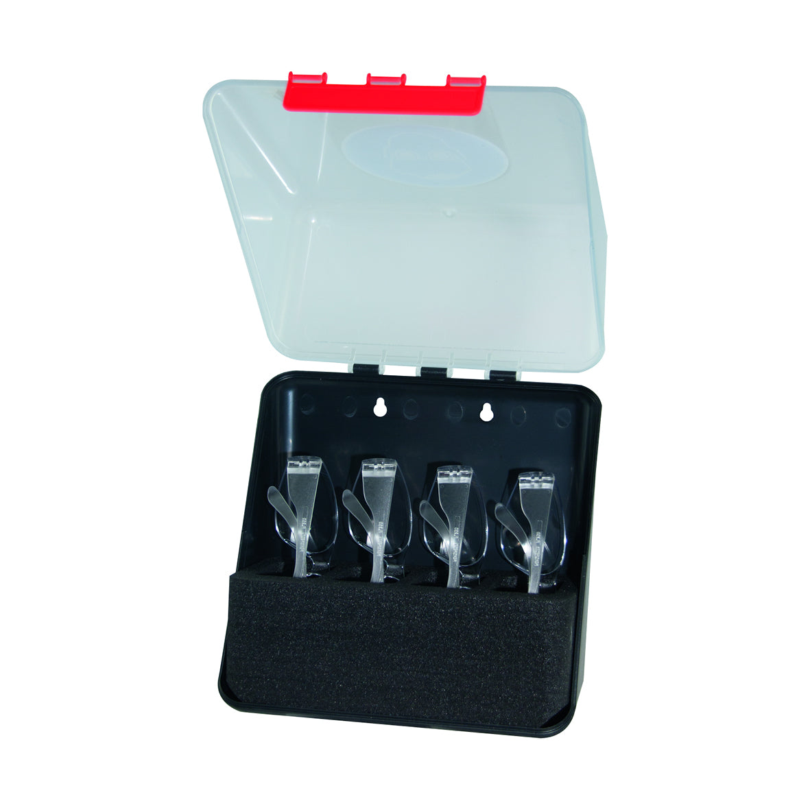 Schutzmittelbox Brille Midi 4, 236 x 225 x 125 mm, transparent, ohne Kleber