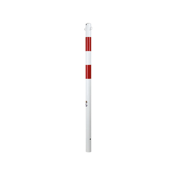 Absperrpfosten 60, zum Einbetonieren, 2 Ösen, rot-weiss, ø 60 mm, Höhe: 1400 mm