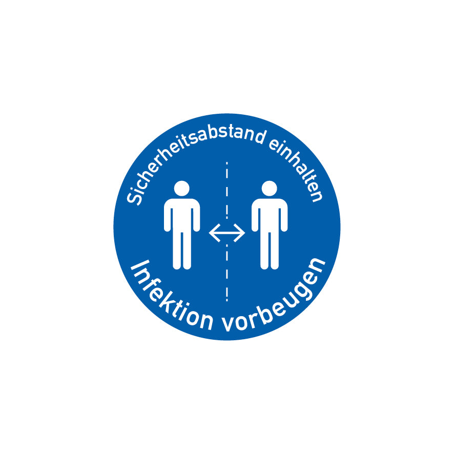 6.W-506 Sicherheitsabstand Infektion vorbeugen, Warnzeichen, Praxisbewährt