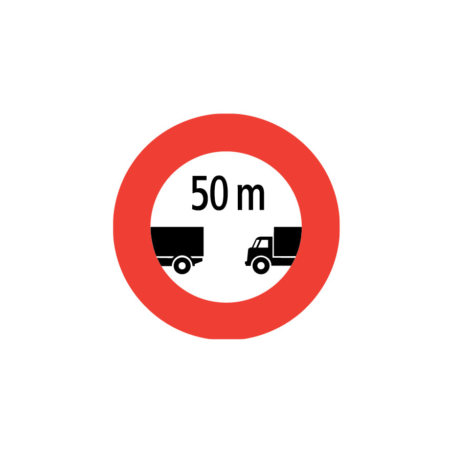 2.47 Mindestabstand, Vorschriftssignal