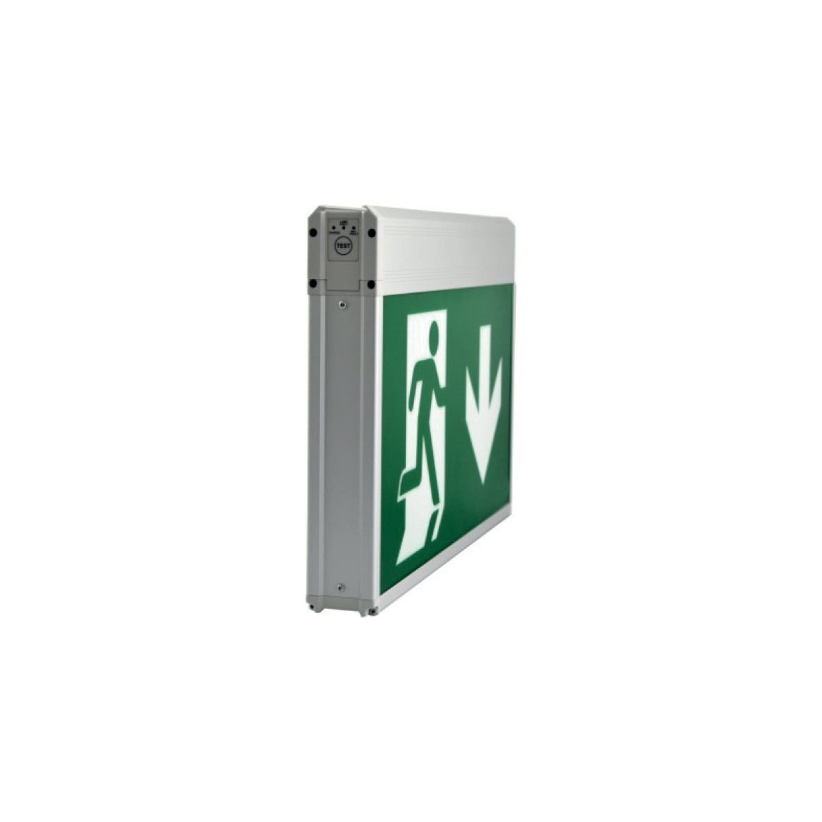 Notleuchte A-Design, Alu-Elox/Plexiglas, LED, IP44, 64 m Erkennweite