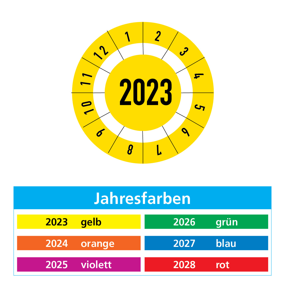 Prüfplakette, 4.P-010, Jahresprüfplakette