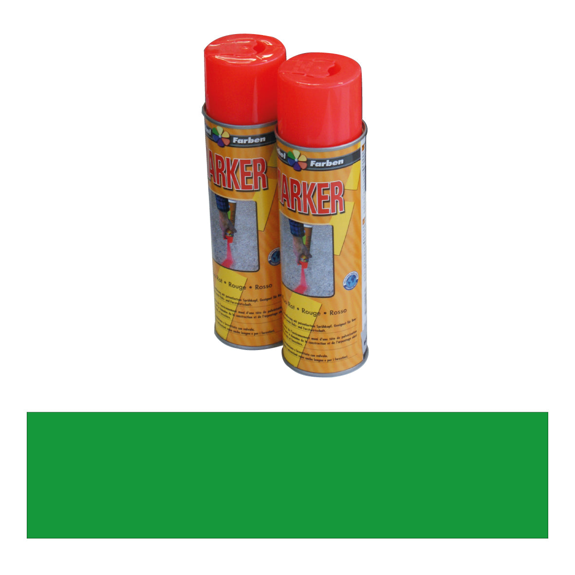 Markierspray PRO, grün fluoreszierend, für Baustellen, 500 ml, VE = 6 Dosen, inkl. VOC