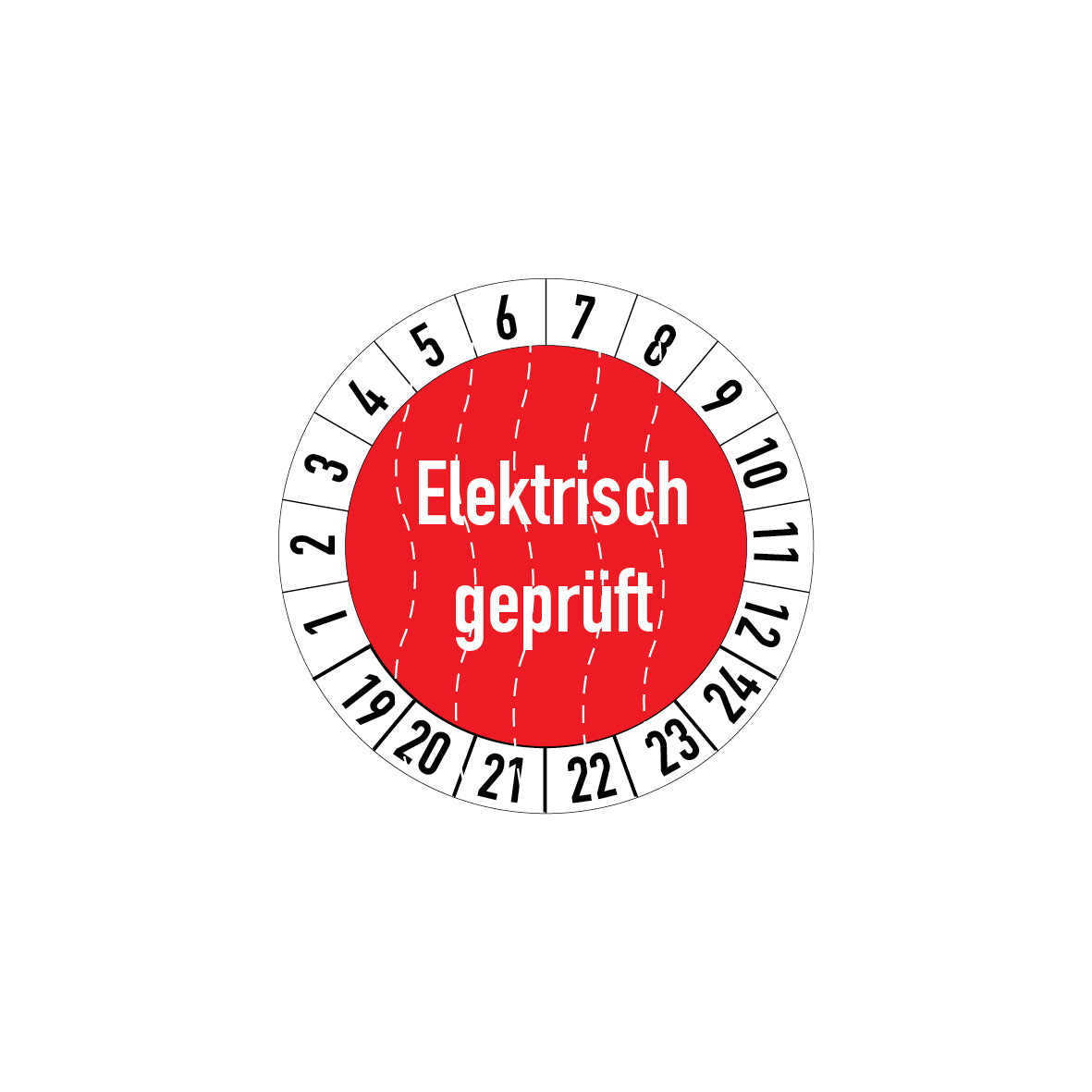 Prüfplakette, 4.P-243, Elektro, mit Sicherheitsstanzung