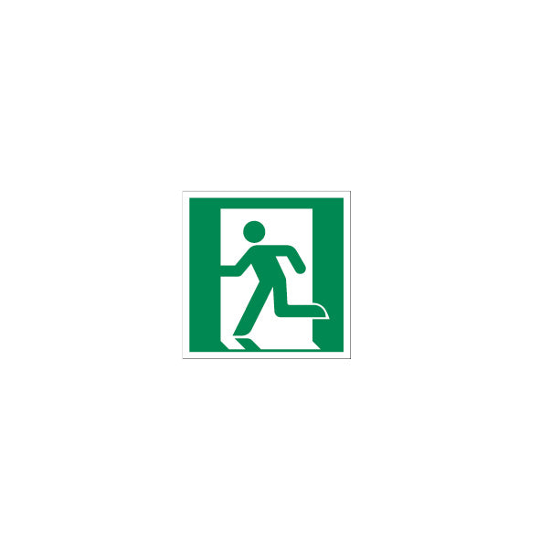Bodenmarkierung Antirutsch R10, Rettungsweg links 6.R-021, PF-230, langnachleuchtend, selbstklebend, 400/400 mm