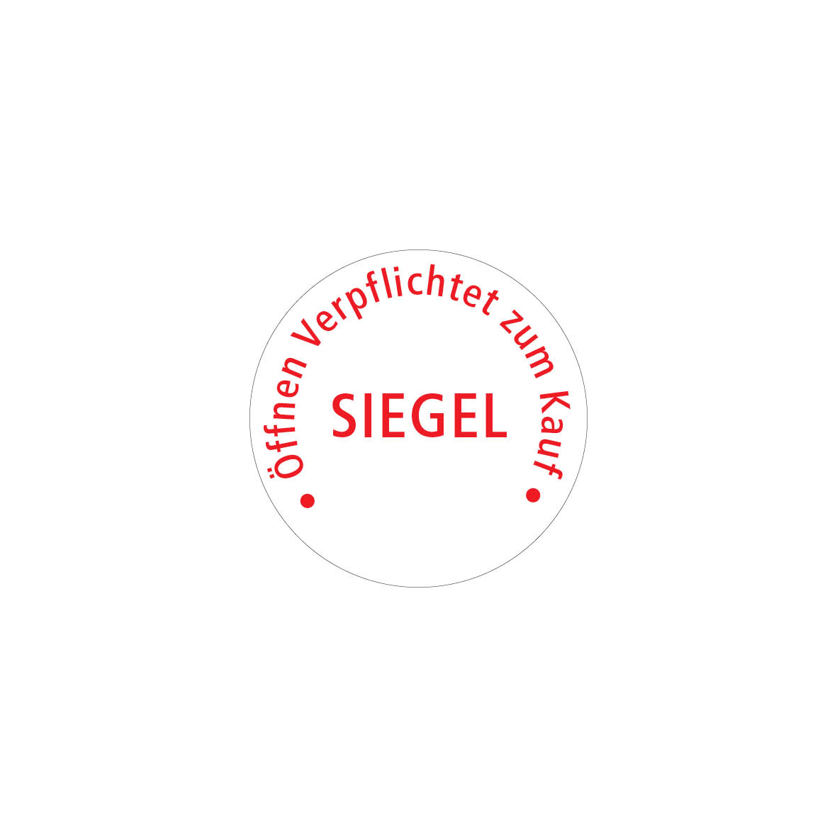 Sicherheitssiegel 4.0114, FO-F, weiss/rot, "SIEGEL-Öffnen verpflichtet zum Kauf"