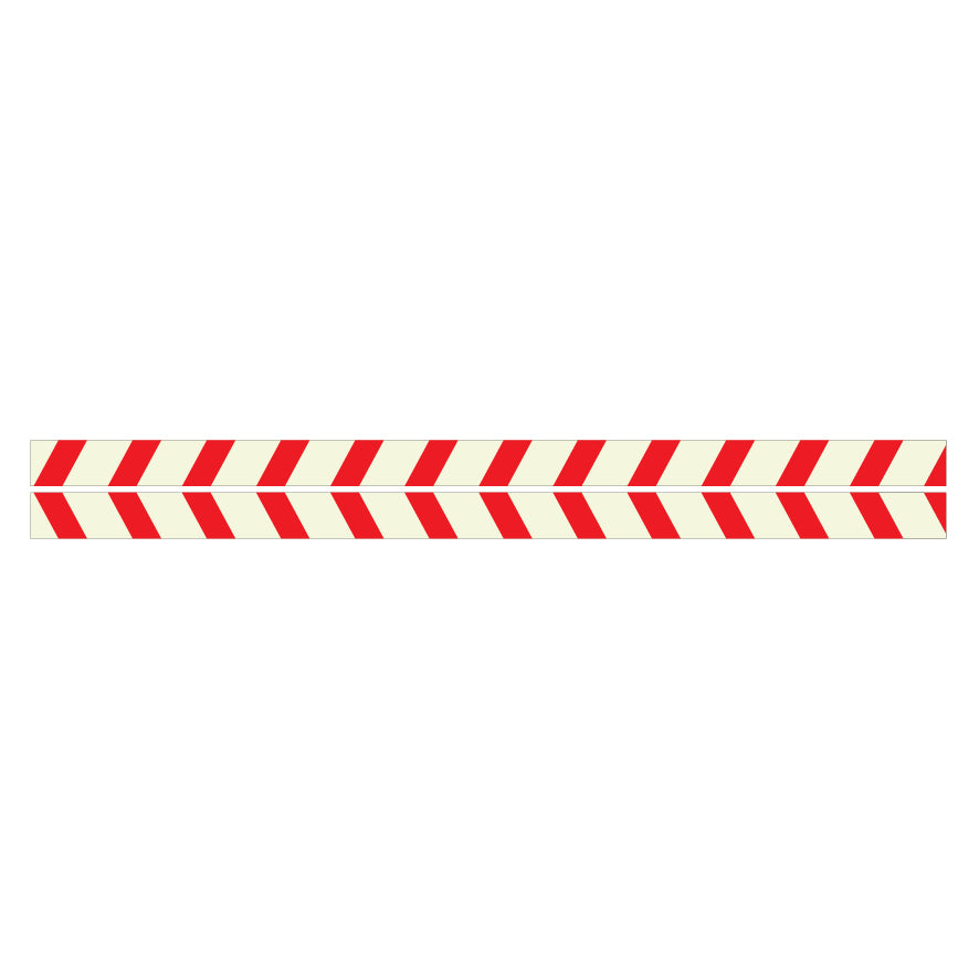 Folienklebebänder langnachleuchtend, PF, 6.0463, rot/langnachleuchtend 5 m/5 cm, rechts