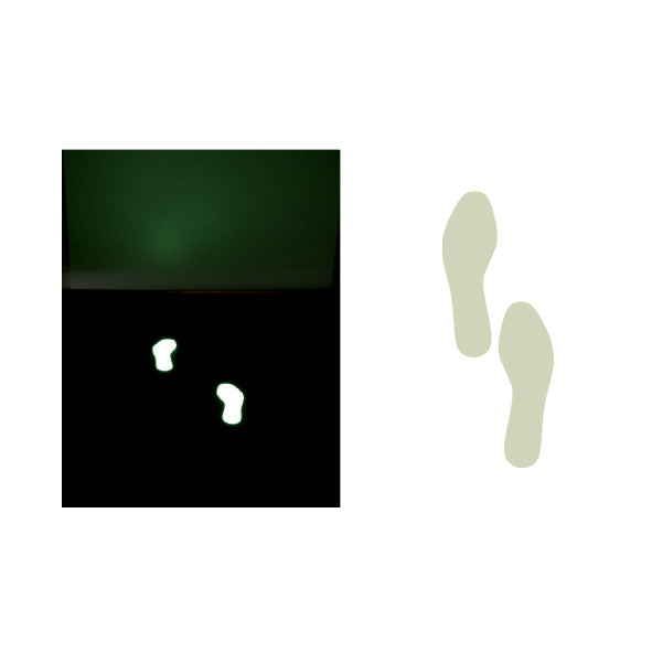 Füsse nachleuchtend, R10, langnachleuchtend, PF, 10.0005, Füsse, 42 x 110 mm,  VE 5 Paar