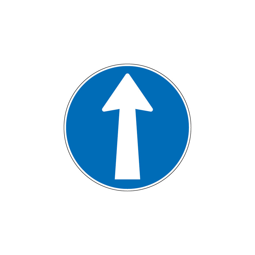 2.36 Geradeausfahren, Vorschriftssignal