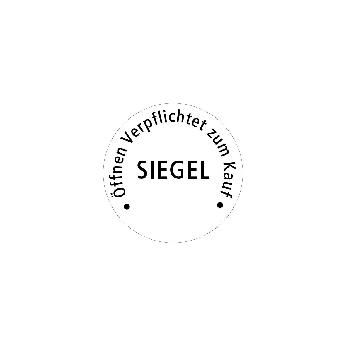 Sicherheitssiegel 4.0101, FO-F, weiss/schwarz, "SIEGEL-Öffnen verpflichtet zum Kauf"