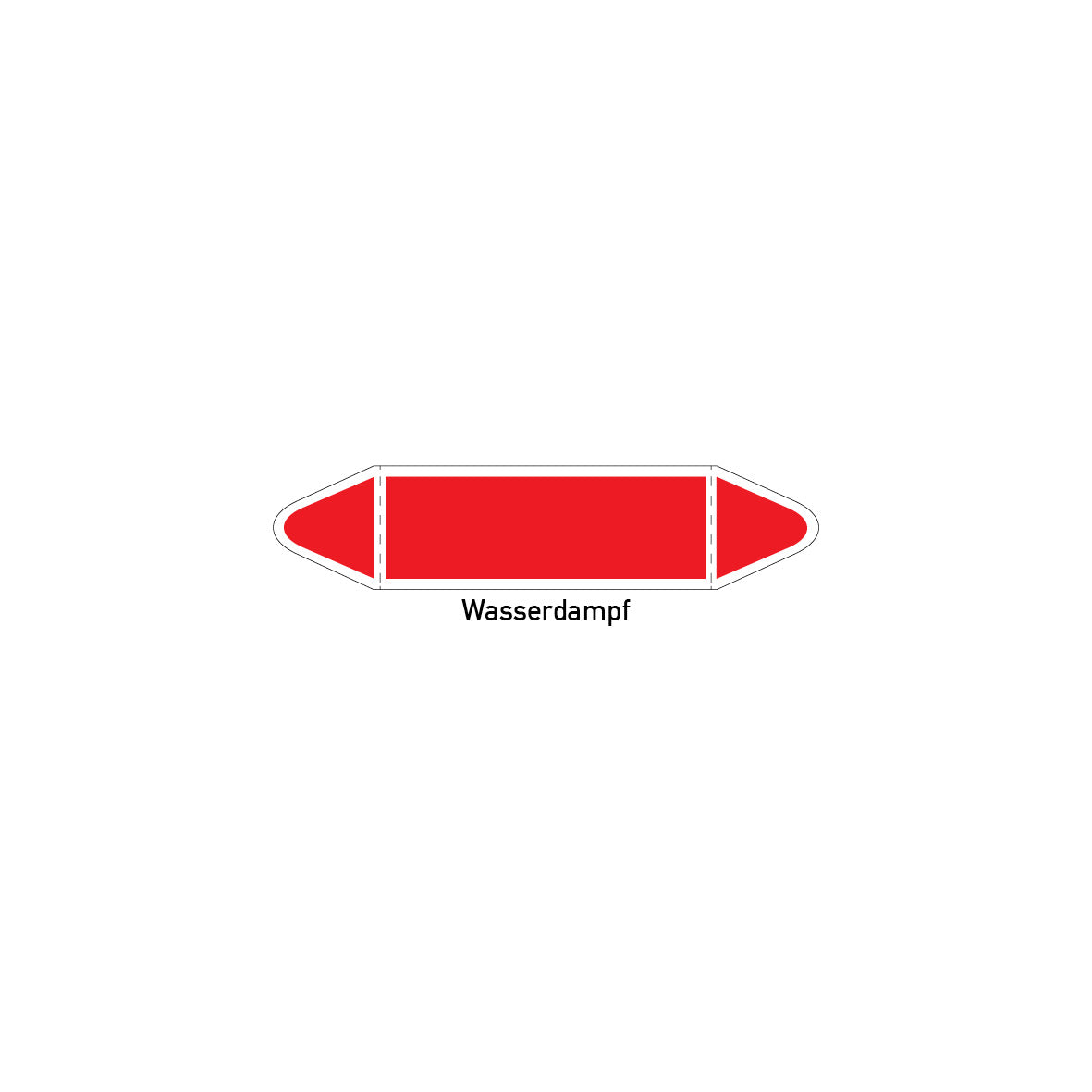 Rohrleitungsmarkierung DIN Einzeln ohne Text, DIN 2403, 5.0151, 17 x 75 mm, 80 Stk./Bogen, rot, mit sep. Laminat