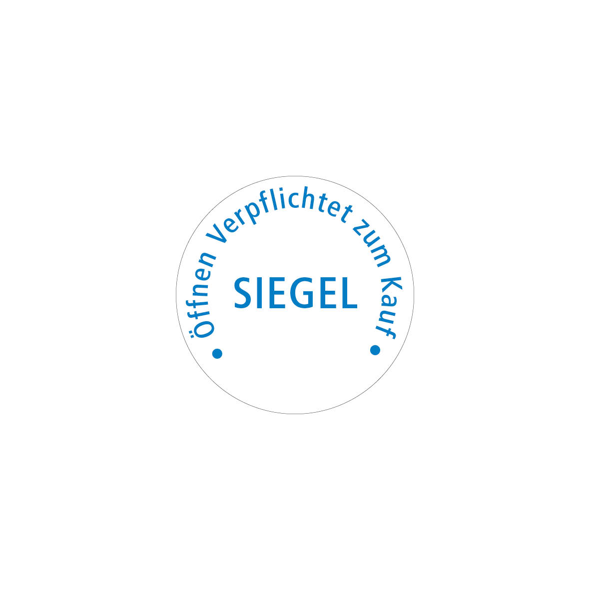 Sicherheitssiegel 4.0120, FO-F, weiss/blau, "SIEGEL-Öffnen verpflichtet zum Kauf"