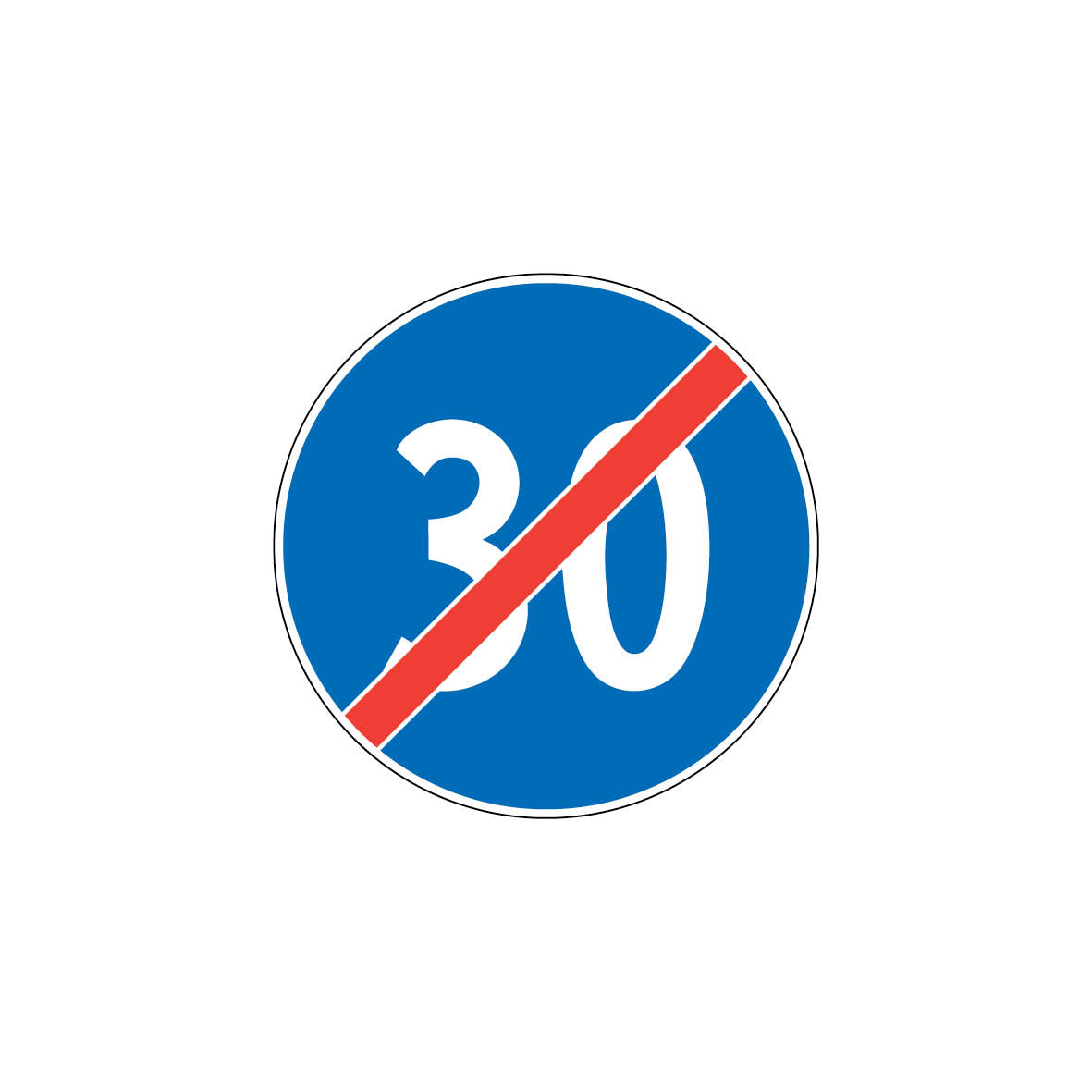 2.54 Ende der Mindestgeschwindigkeit, Vorschriftssignal