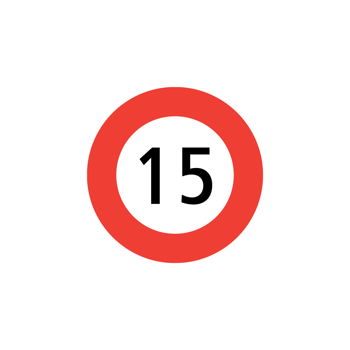 2.30 Höchstgeschwindigkeit, Vorschriftssignal, 15