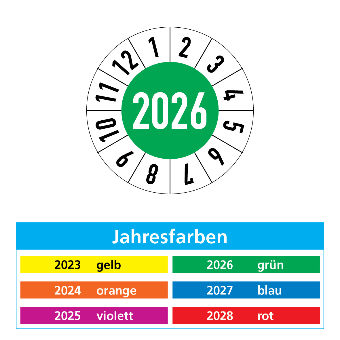 Prüfplakette, 4.P-006, Jahresprüfplakette