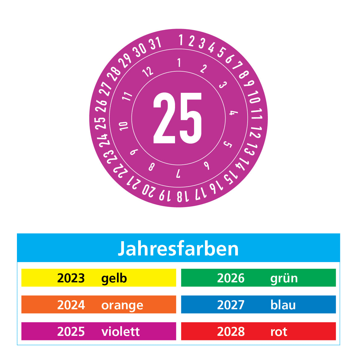 Prüfplakette, 4.P-009, Jahresprüfplakette