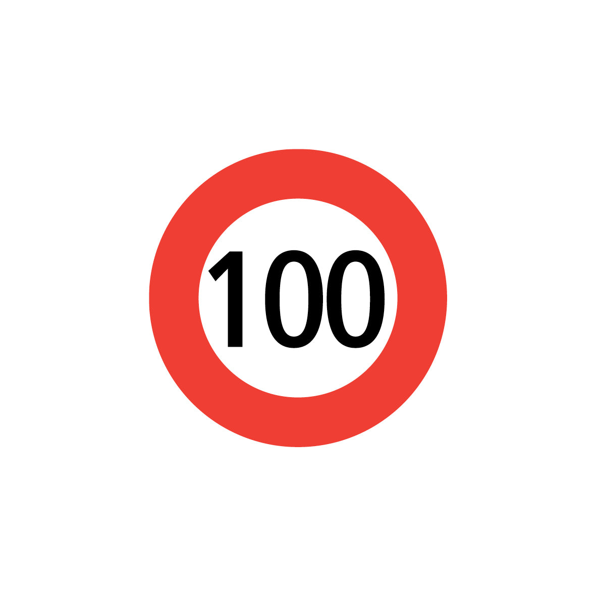 2.30 Höchstgeschwindigkeit, Vorschriftssignal, 100