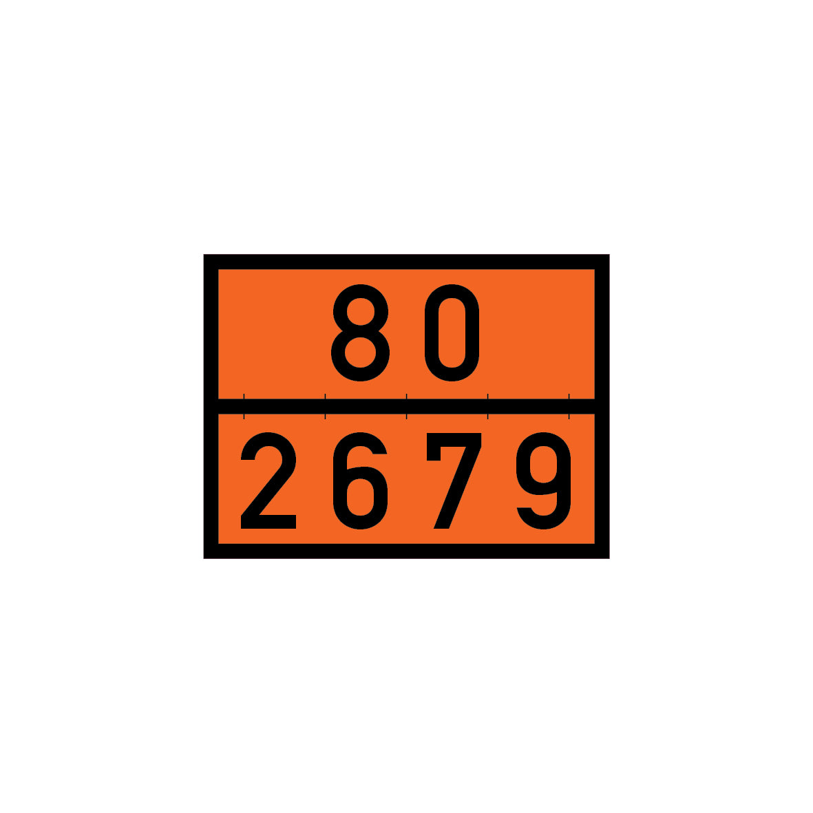 Gefahrgut 5.0131, 5.0131.4, 400/300 mm, beschriftet mit "80/2679", FO, selbstklebende Folie