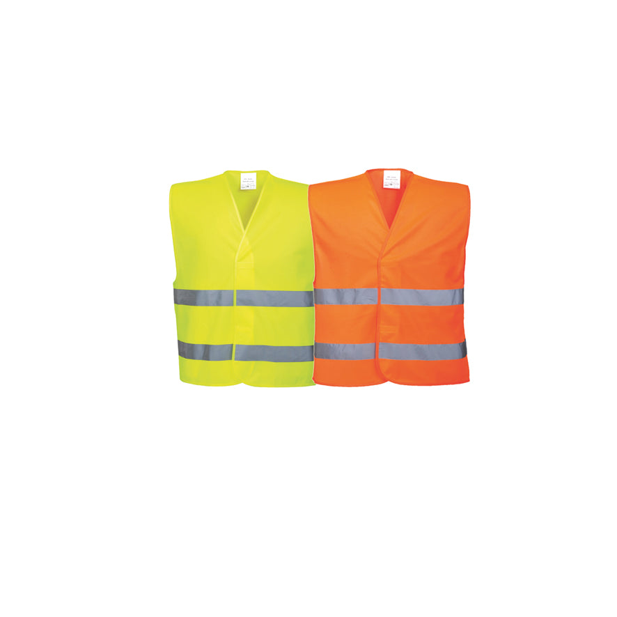Warnweste, EN 20471, orange fluoreszierend, Polyester