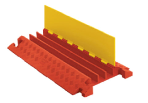 Schlauch- und Kabelbrücke Heavy-Duty 3-Kanal, orange/gelb, 51 x 91 cm, Höhe 8 cm, 12.7 kg