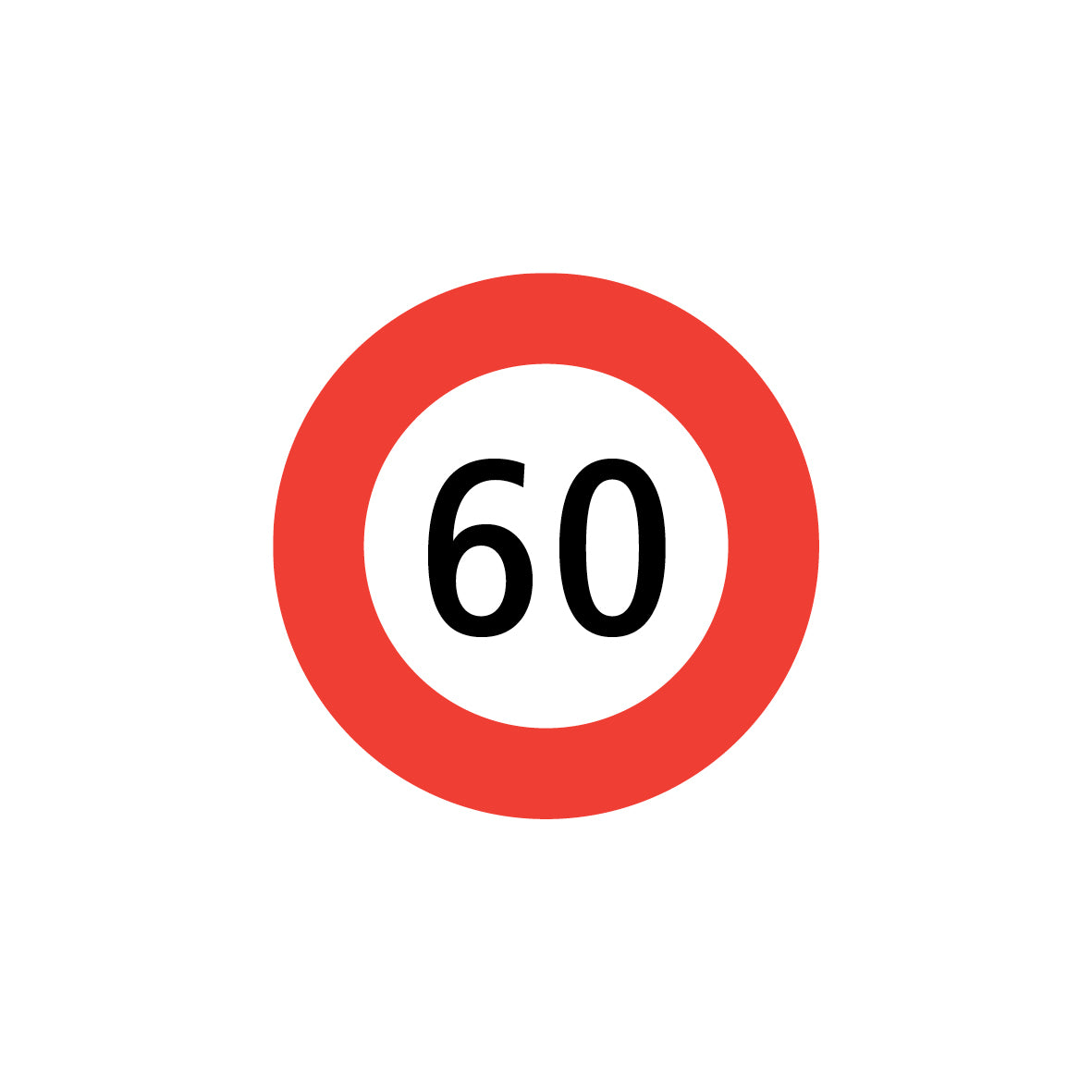 2.30 Höchstgeschwindigkeit, Vorschriftssignal, 60