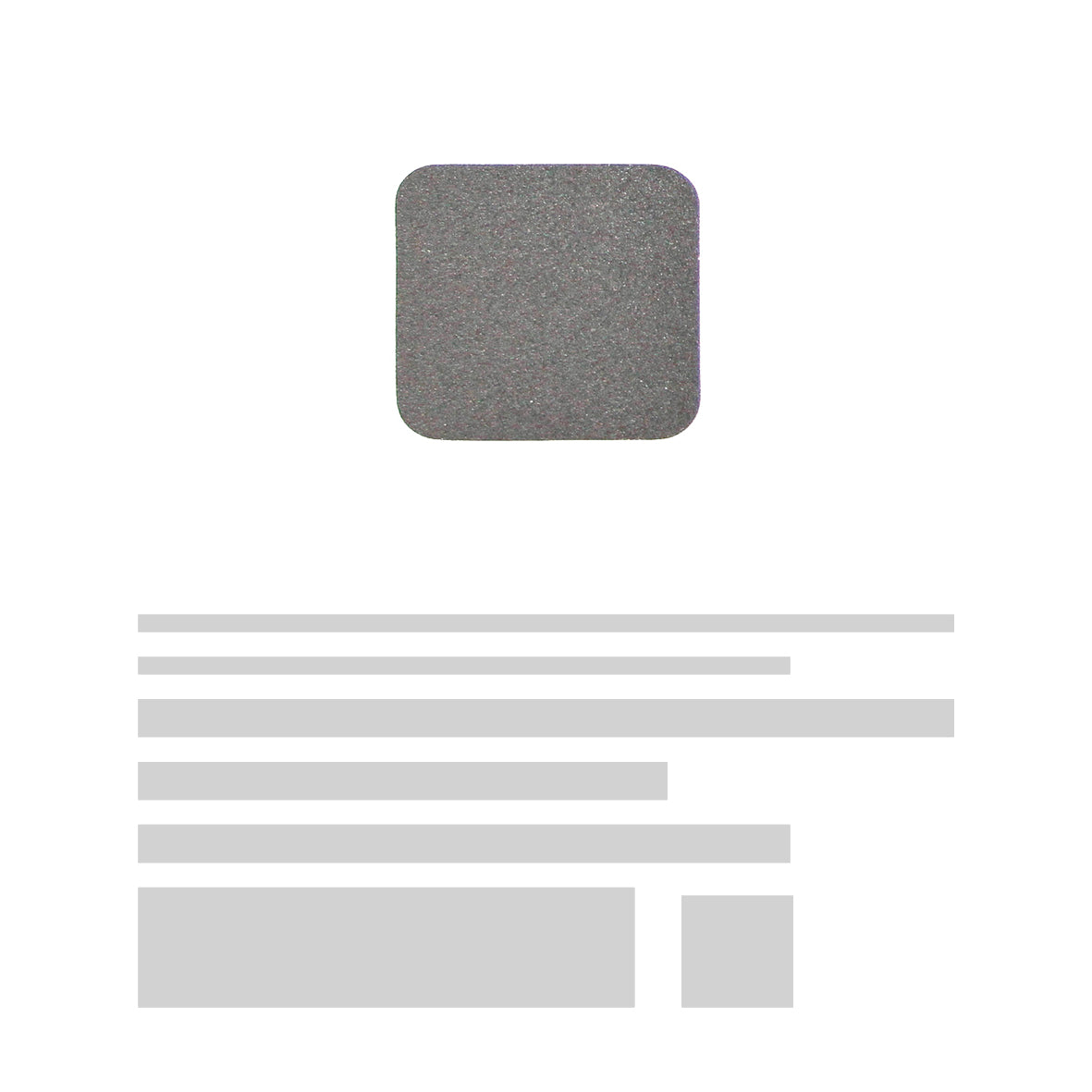 Antirutsch Universal, Einzelstreifen, 140x140mm, 10er VE, grau