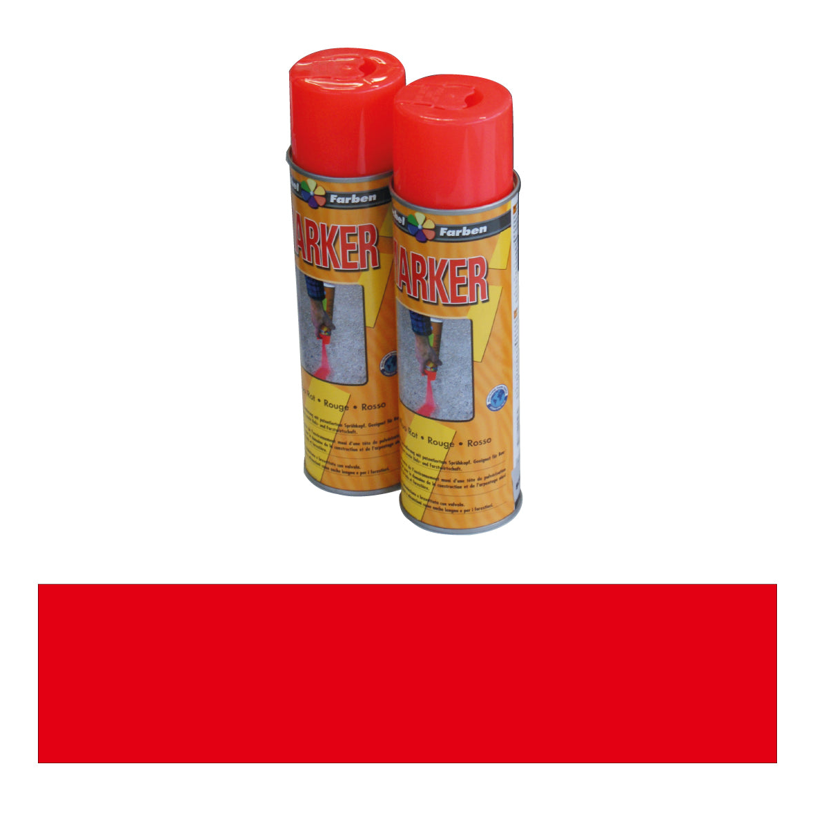 Markierspray PRO, rot fluoreszierend, für Baustellen, 500 ml, VE = 6 Dosen, inkl. VOC