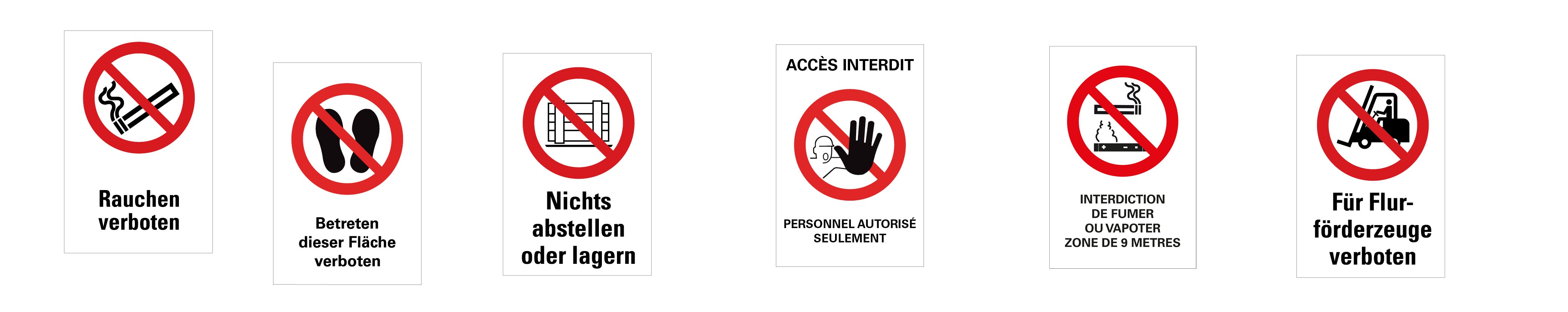 Verbotszeichen Kombi