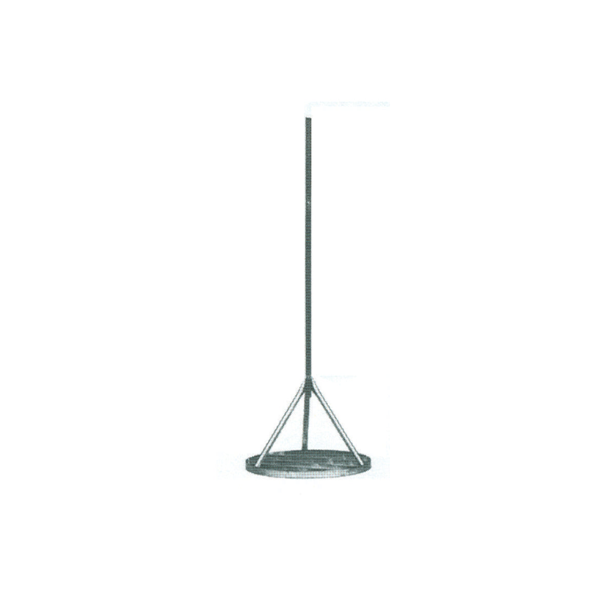 Signaltafelständer mit Fussring, H 200 cm, 1"