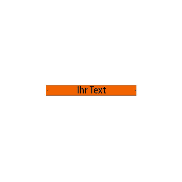 Werksignalisation, 900/100 mm, orange reflektierend, R2, Ihr Text