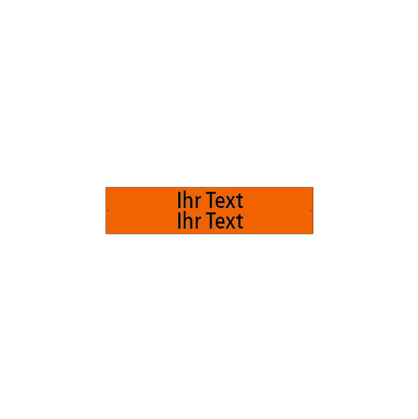 Werksignalisation, 900/200 mm, orange reflektierend, R2, Ihr Text