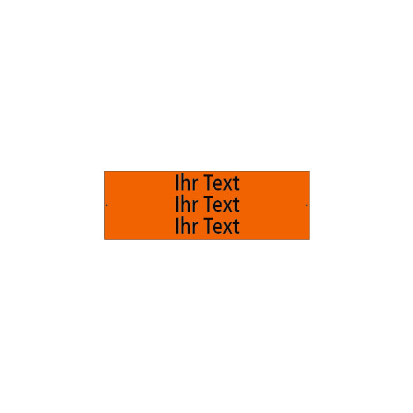Werksignalisation, 900/300 mm, orange reflektierend, R2, Ihr Text