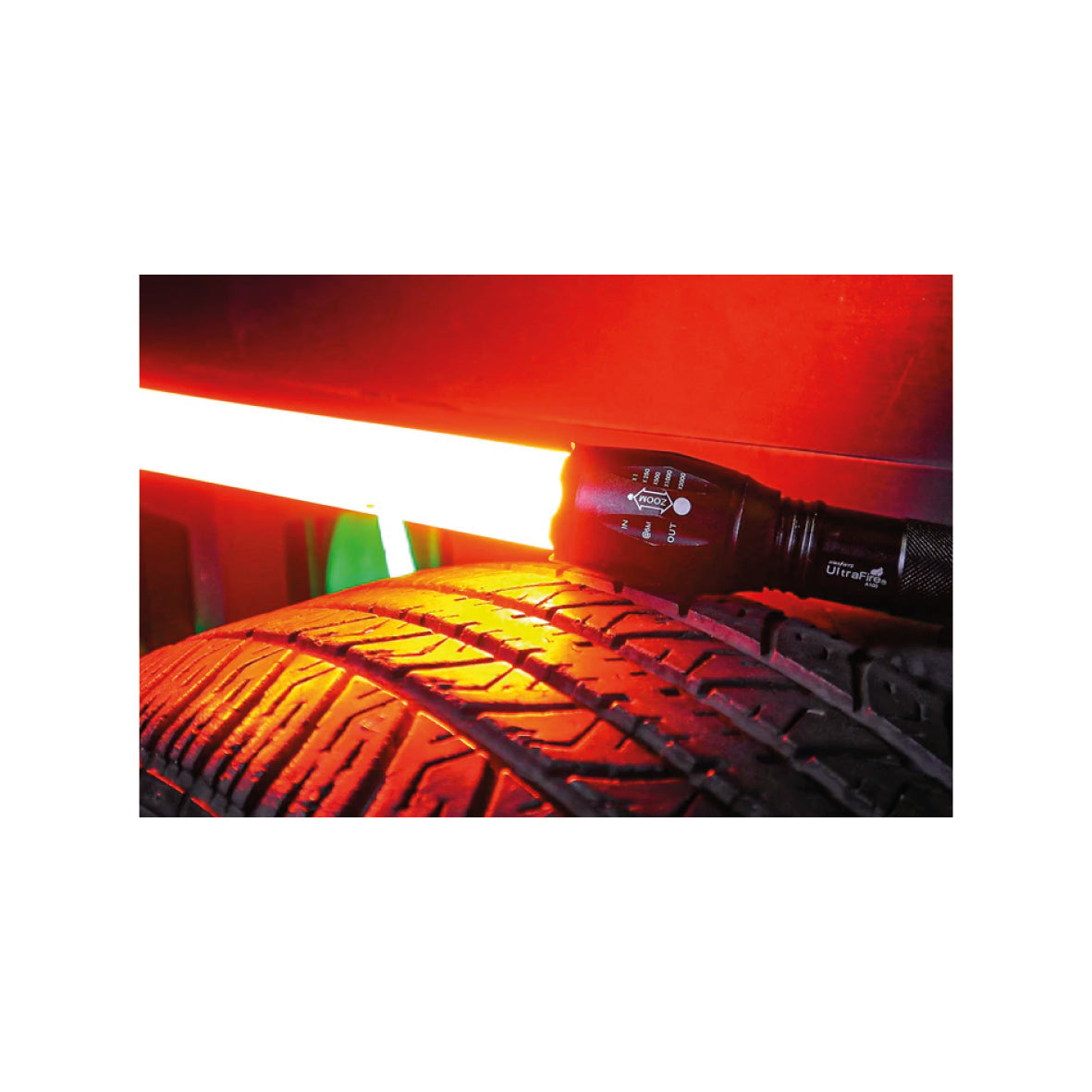 Stablampe Alu, mit Aufsatz orange, L/ø 138 x 28 mm, LED, IPX4, 0.24 kg