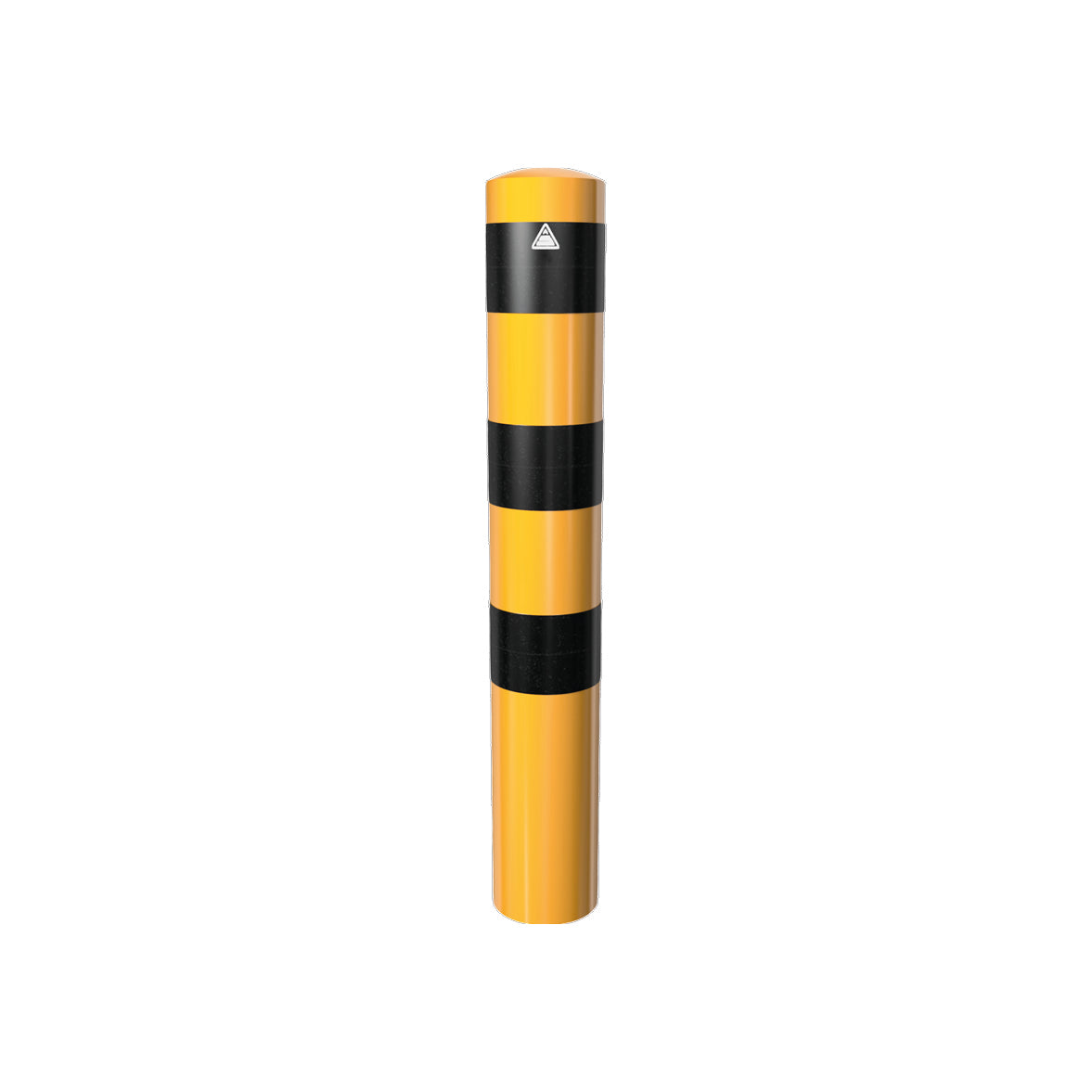 Stahlrohrpoller 152 mm, 2000 mm, verzinkt, gelb-schwarz, zum Einbetonieren