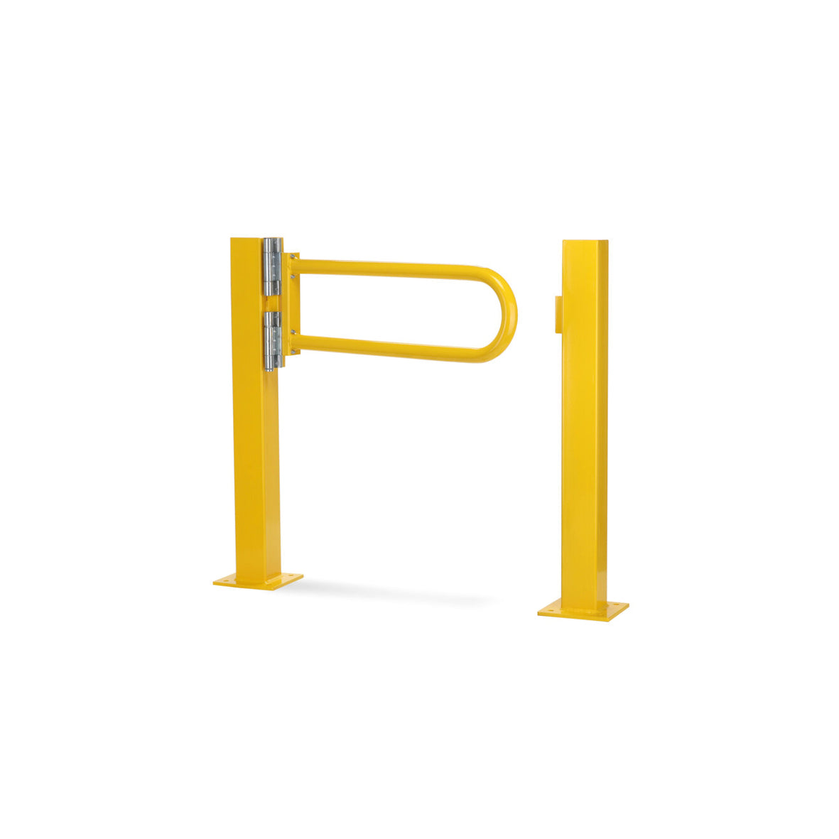 Schutzgeländer 100, Schwingtüre freistehend, mit Endpfosten, B 1070 mm, Durchgangsbreite 850 mm, 33.2 kg