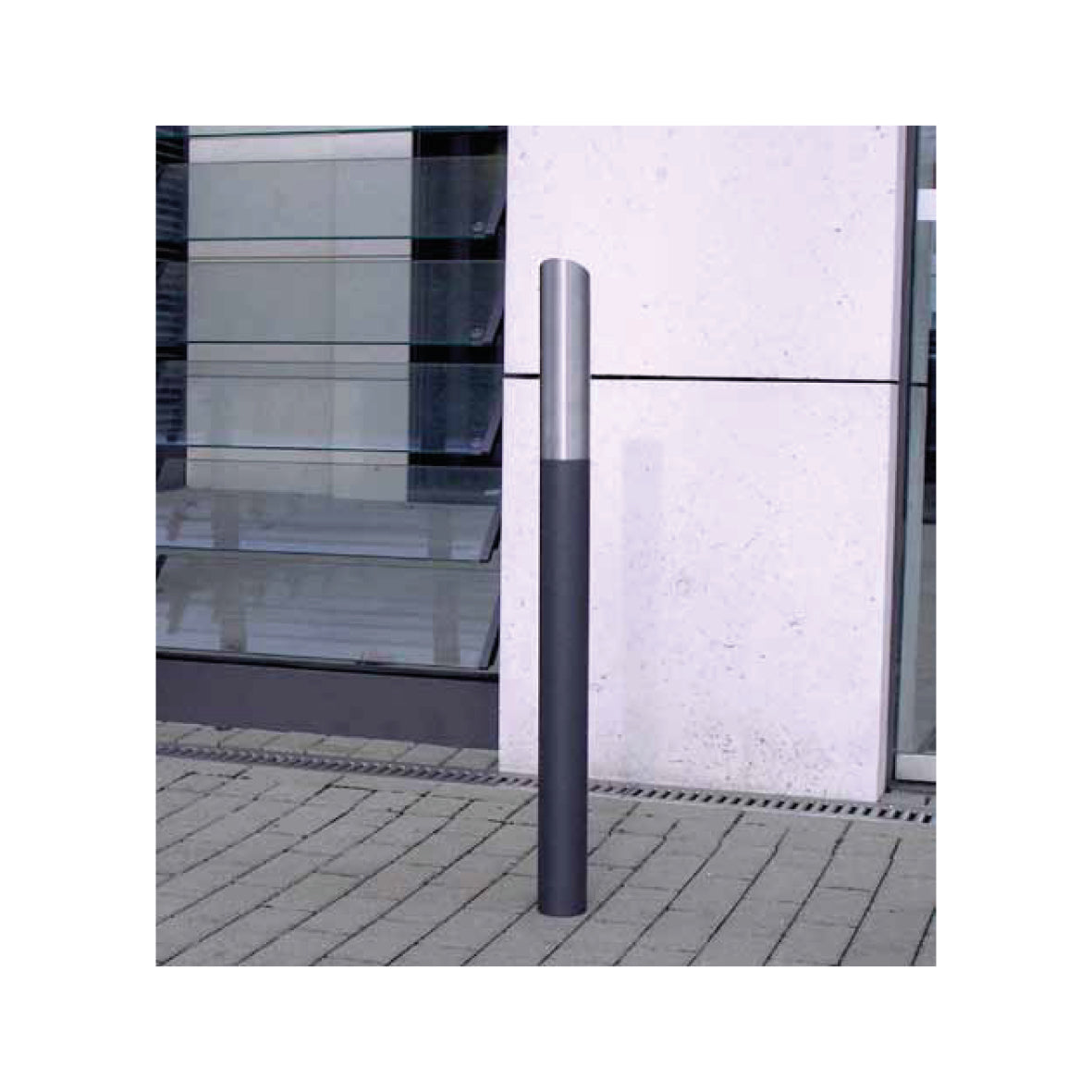 Stahlpoller, Artego 3, H 900 mm, ø 76 mm, fester Einbau