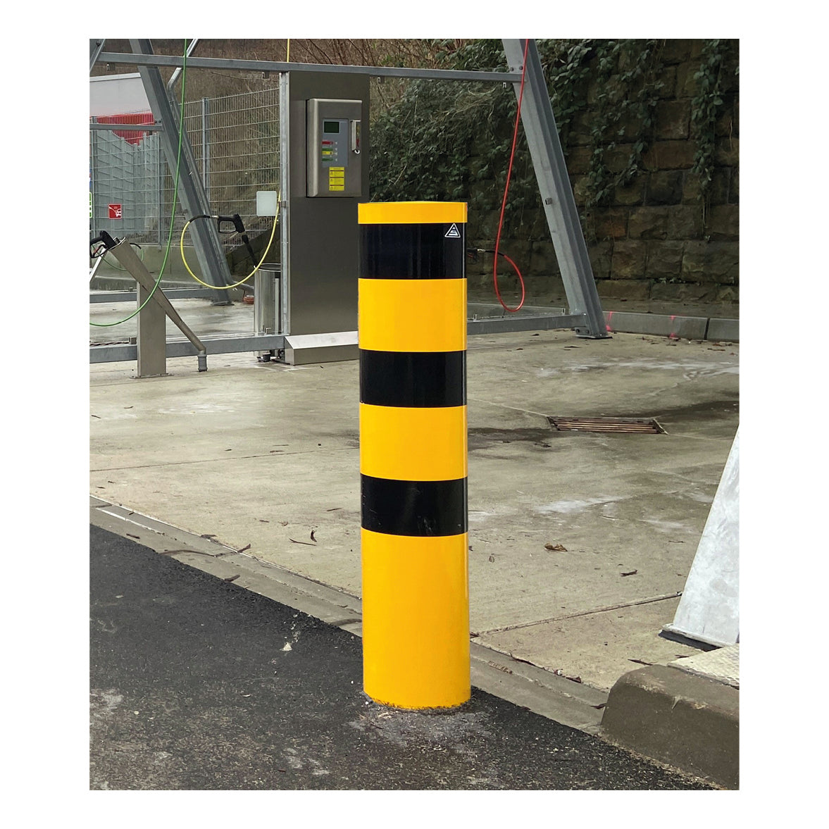 Stahlrohrpoller 323 mm, 1500 mm, verzinkt, zum Einbetonieren