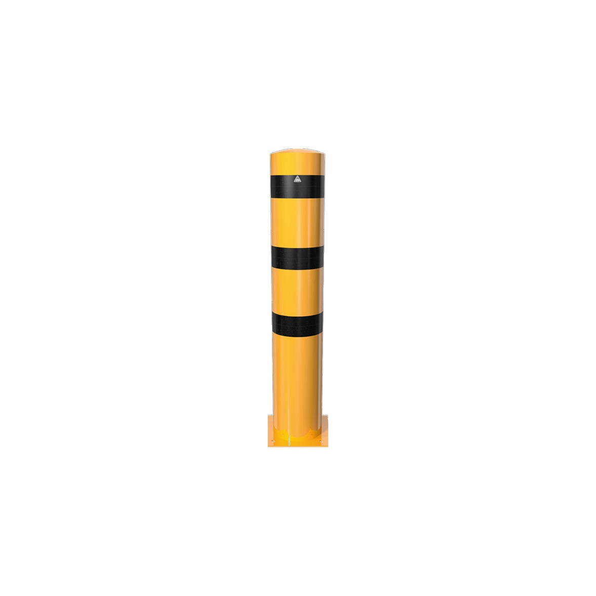Stahlrohrpoller 273 mm, 1500 mm, verzinkt, gelb-schwarz, zum Aufschrauben