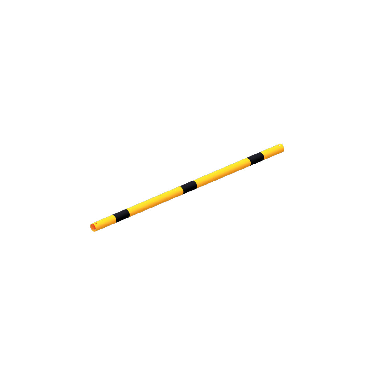 Steckgeländersystem, Querholm, ø 48 mm, 1400 mm, verzinkt, gelb-schwarz