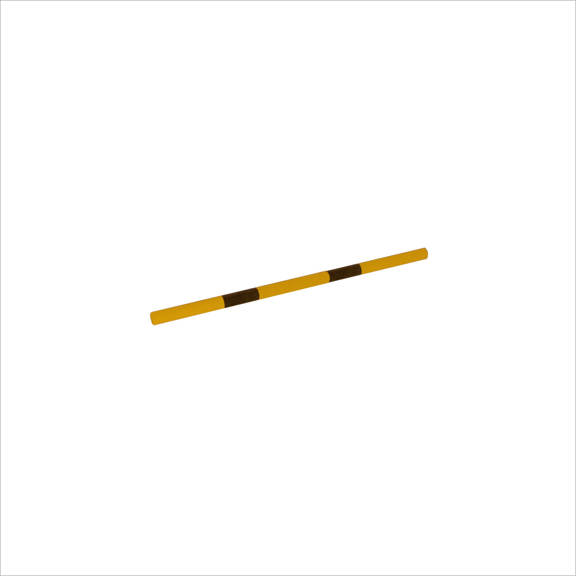 Schutzgeländer 48, Querholm, steckbar, 1000 mm, verzinkt, gelb-schwarz