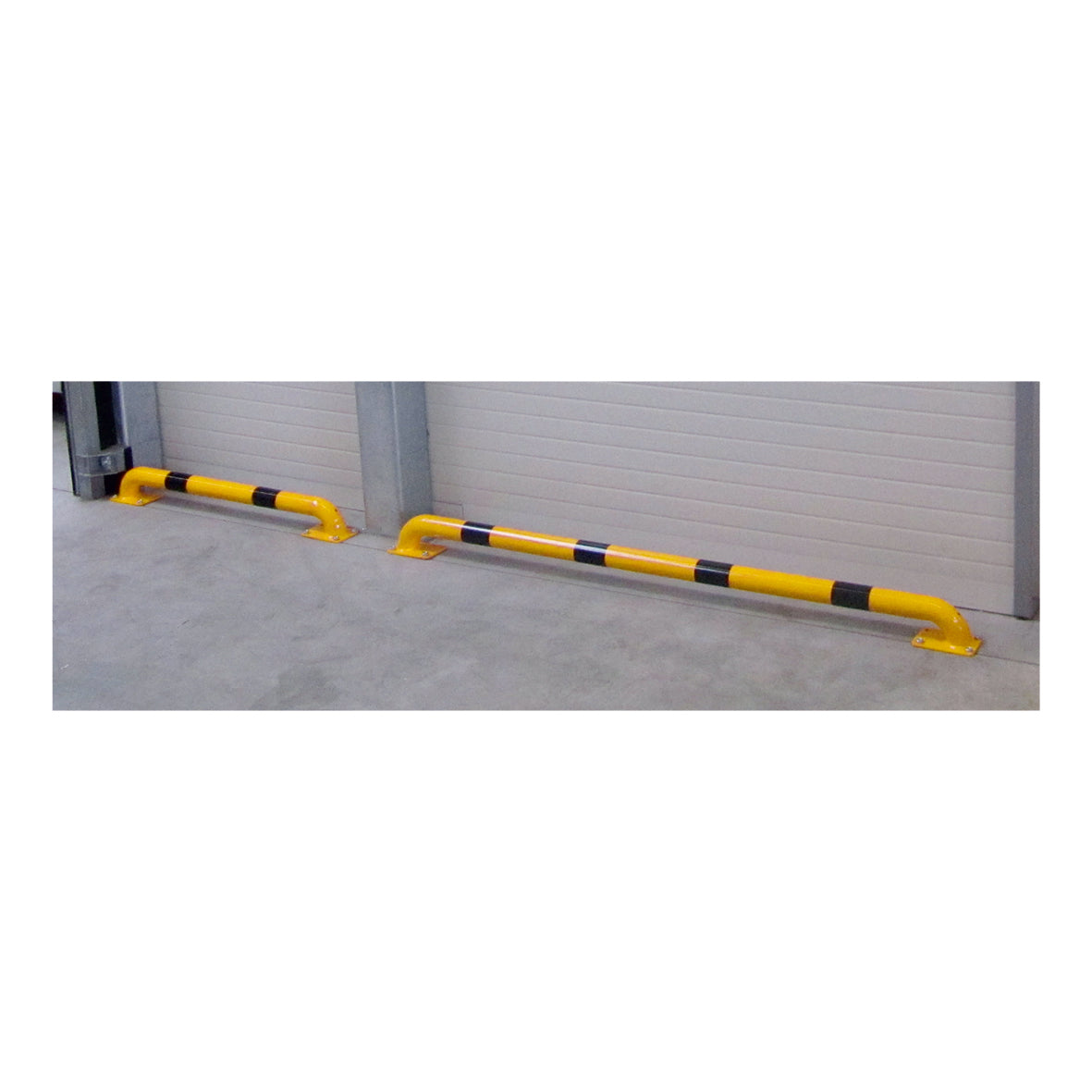 Rammschutzbalken 60, 1500 mm, ø 60 mm, zum Aufschrauben, gelb-schwarz