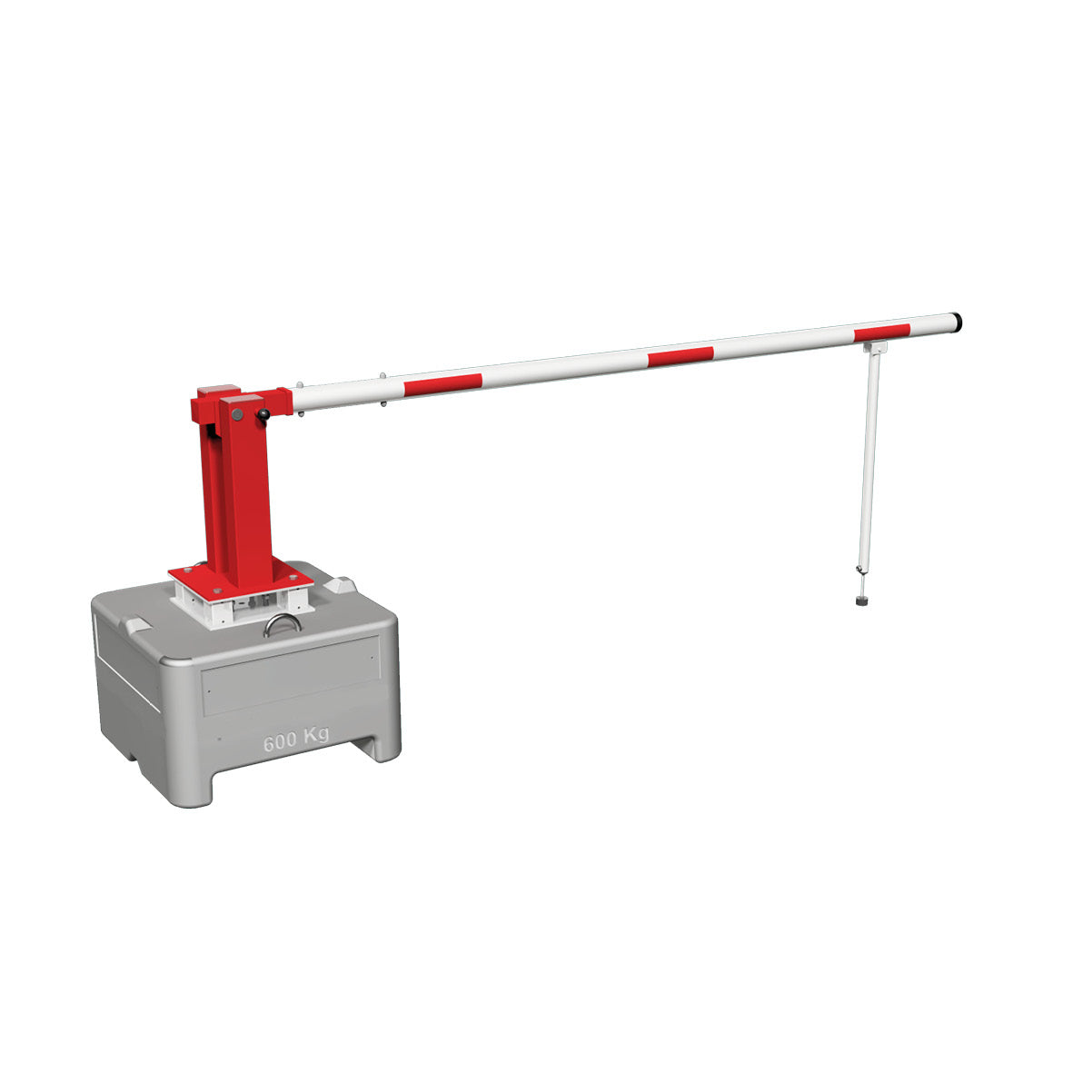 Mobile Absperrung Handschranke, 4000 mm, Dreikanschliessung, 600 kg, Höhe 1200 mm