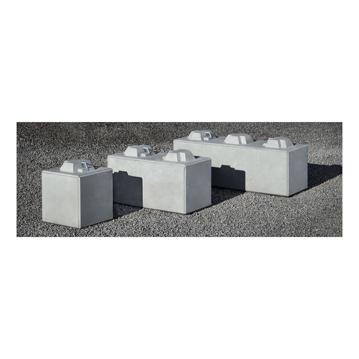 Mobile Absperrung Swissblock, 2K Standard, 100/50/50 cm, 600 kg