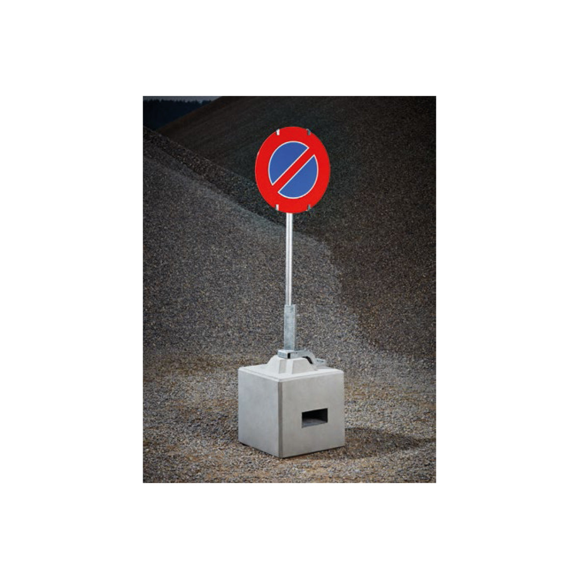 Mobile Absperrung Swissblock, 1K, 50/50/50 cm, 300 kg, mit Gabelführung