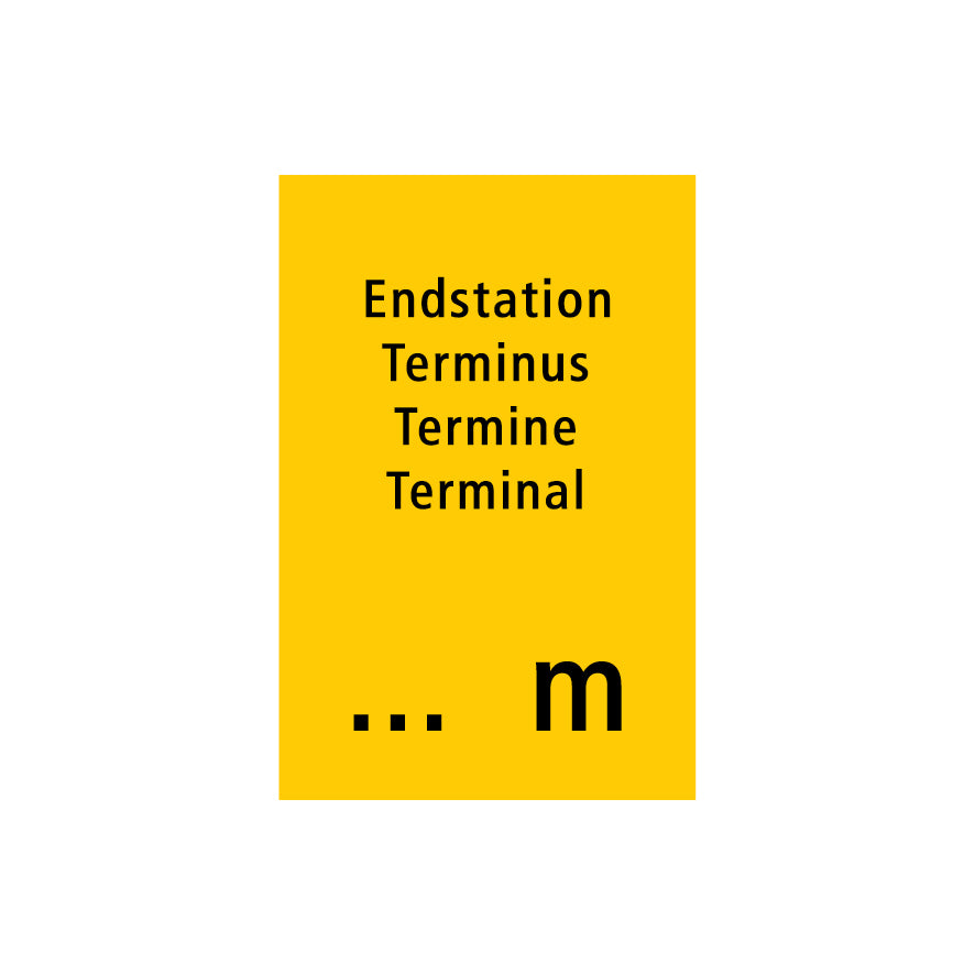 Anlagetafel, 1.0061, Endstation, 50/70 cm, Alu Composite 3 mm