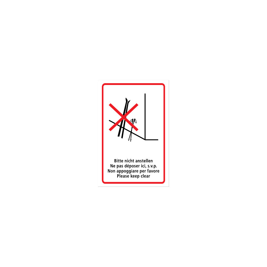 Anlagetafel, 1.0083, Bitte nicht anstellen, 40/60 cm, selbstklebende PVC-Folie