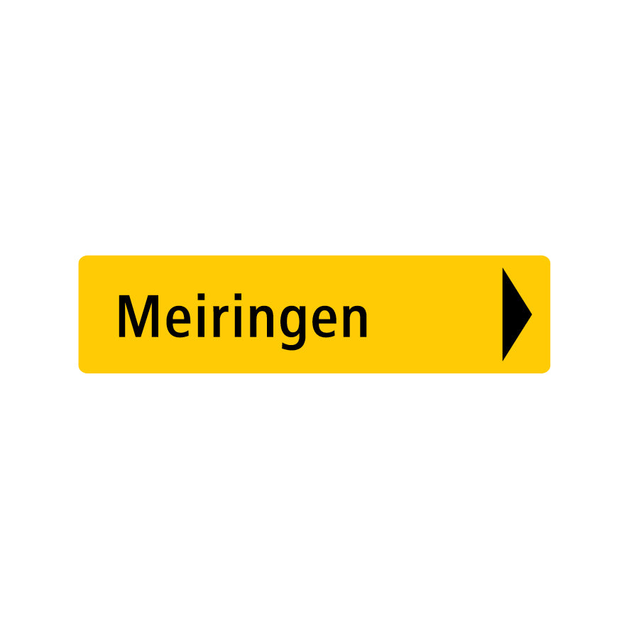 Pistenmarkierung, 1.0130, mit Text nach Wunsch oder Ihrem Logo, gelb 70/15 cm, Alu Composite 3 mm