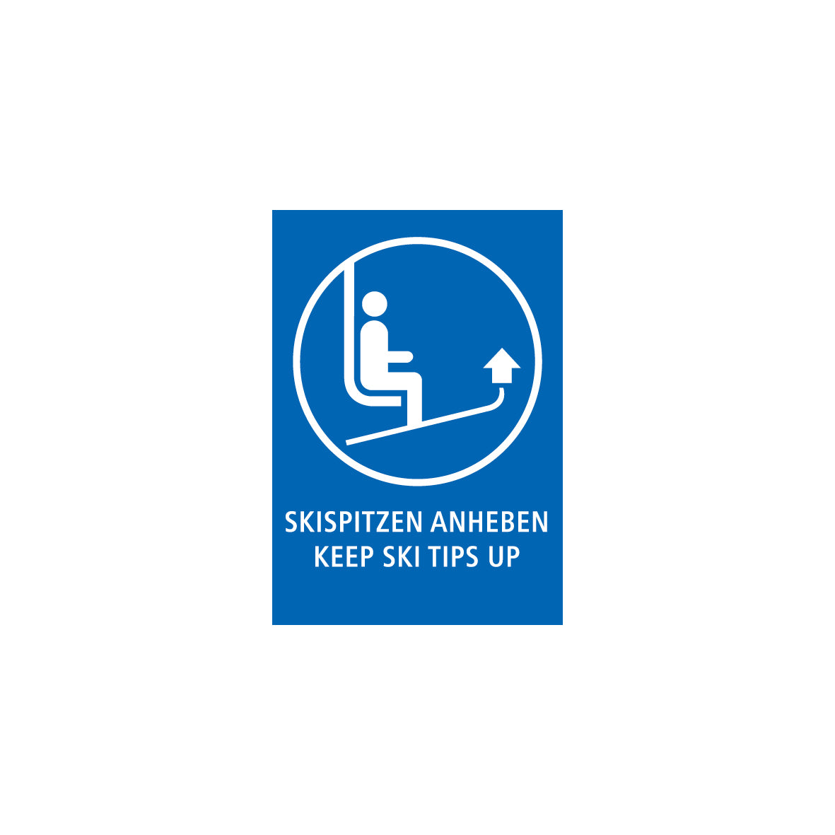Pisten- und Anlagemarkierungen nach Ö-Norm,, 1.0204, Skispitzen anheben, 50/70 cm, Alu Composite 3 mm