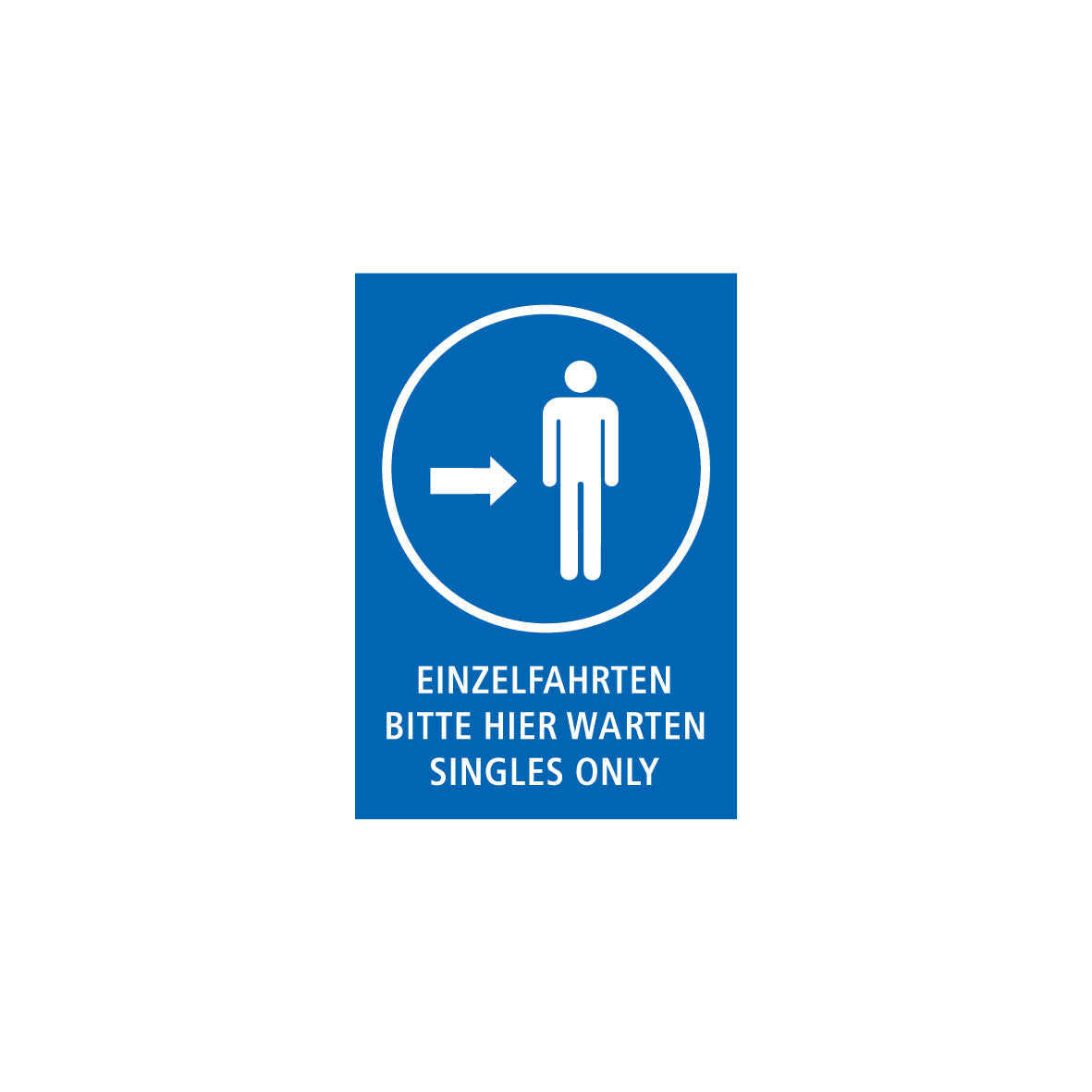 Pisten- und Anlagemarkierungen nach Ö-Norm, 1.0211, Einzelfahrten, 50/70 cm, Alu Composite 3 mm
