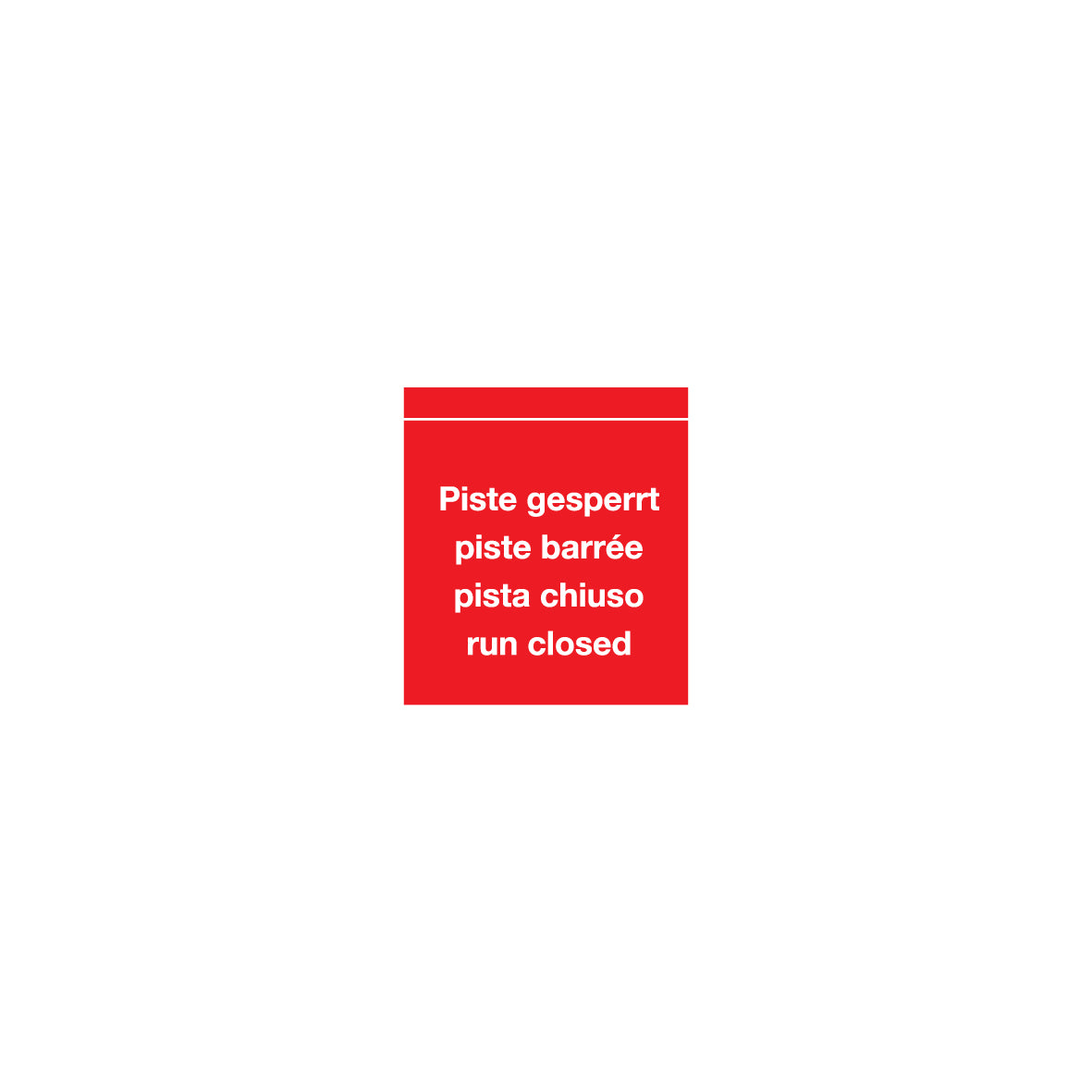Einzelflagge gelocht, 1.0355, Piste gesperrt, 25/27.5 cm, VE = 10 Stk.